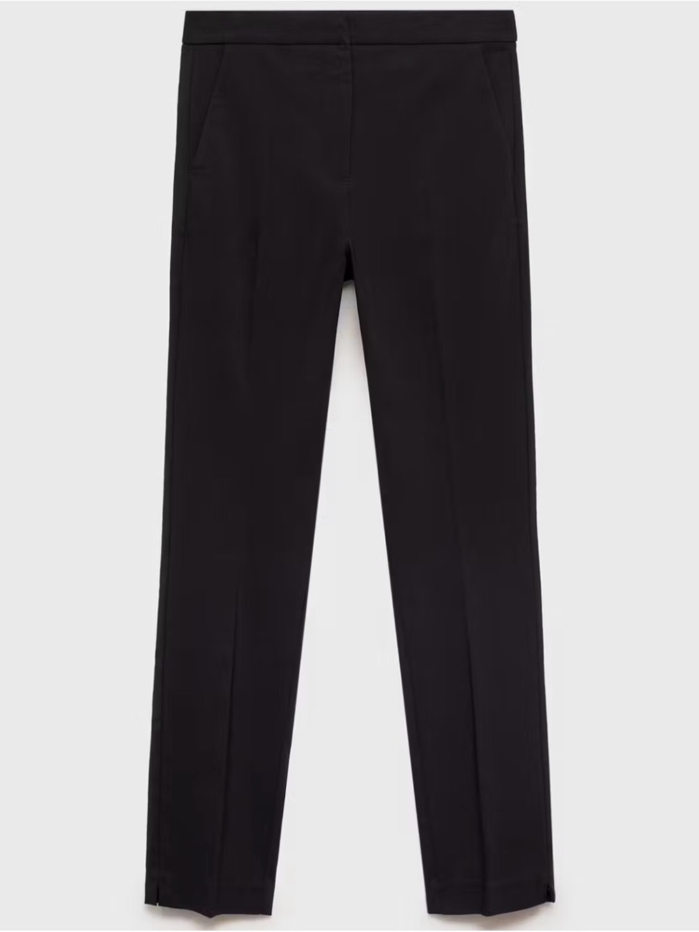 Mango Black Ankle & Cropped Pants with Silver Hardware